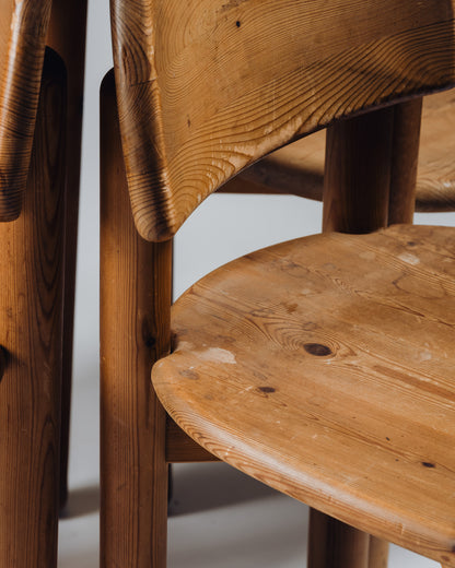 SET OF 4 PINE CHAIRS, RAINER DAUMILLER, SAVVÆRK, 1970s