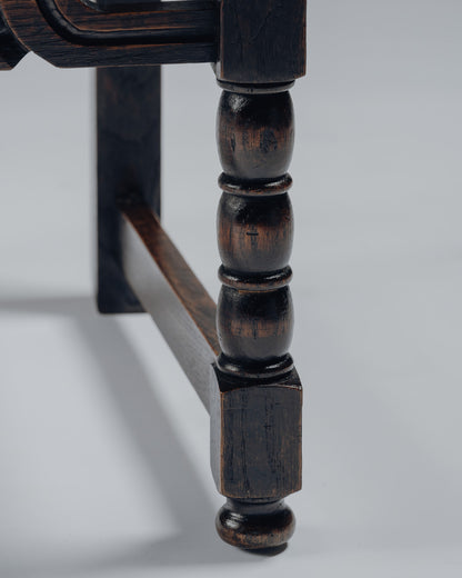 OAK AND RUSH CHAIR, 1950s