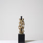 Lampe sculpture civilisation en bronze sur socle noir du designer Philippe Gabriel Papineau. Fabriquée et éditée à 30 exemplaires à Paris. Celle-ci est en est l'épreuve. Représentation de deux figures dos à dos. Rare dans cet état d'origine.