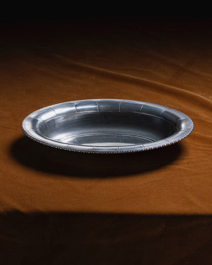 OVAL METAL SERVING PLATTER, 1950s