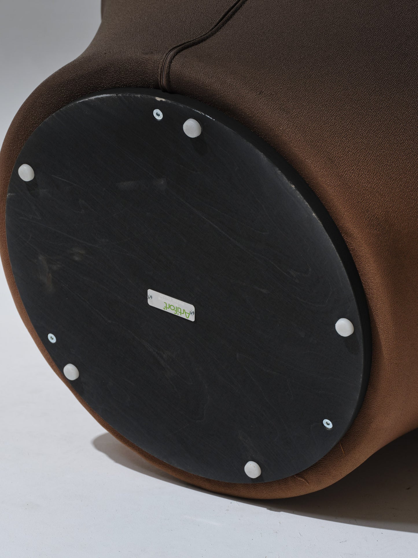 MUSHROOM BROWN ARMCHAIR, PIERRE PAULIN, 1970s.