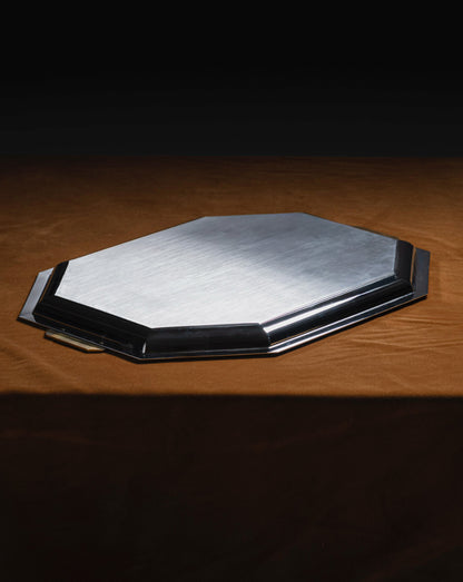 LARGE CHARLESTON TRAY, JEAN COUZON, 1970s