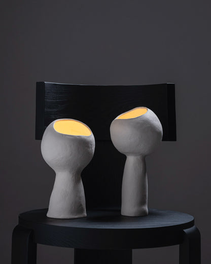 LAMPE A POSER GLOBE EN GRÉS