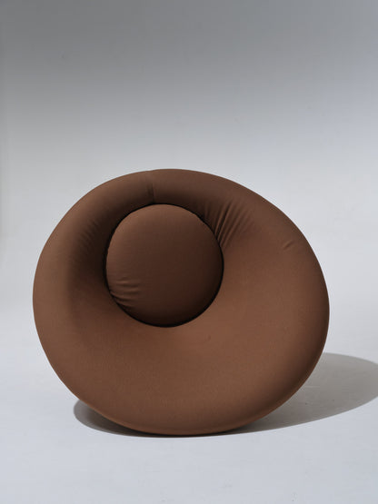 MUSHROOM BROWN ARMCHAIR, PIERRE PAULIN, 1970s.