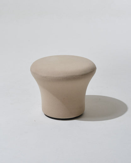 OTTOMAN MUSHROOM KVADRAT BEIGE FABRIC, PIERRE PAULIN, 1970s