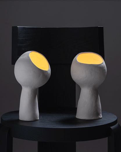 GLOBES TABLE LAMP IN STONEWARE