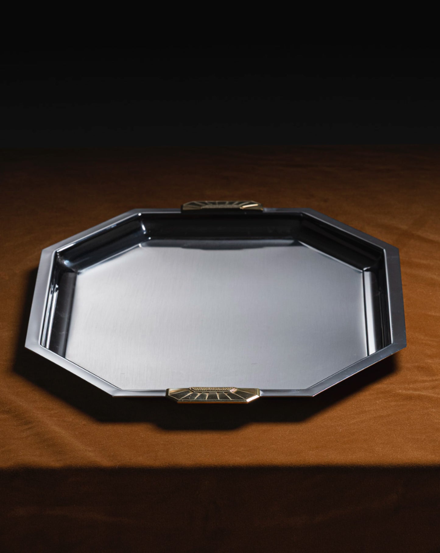 LARGE CHARLESTON TRAY, JEAN COUZON, 1970s