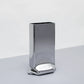 SMALL RECTANGULAR "PRESSURE" CHROME VASE