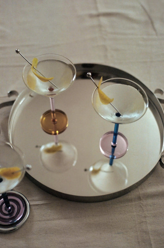 Pair of "Piano" cocktail glasses