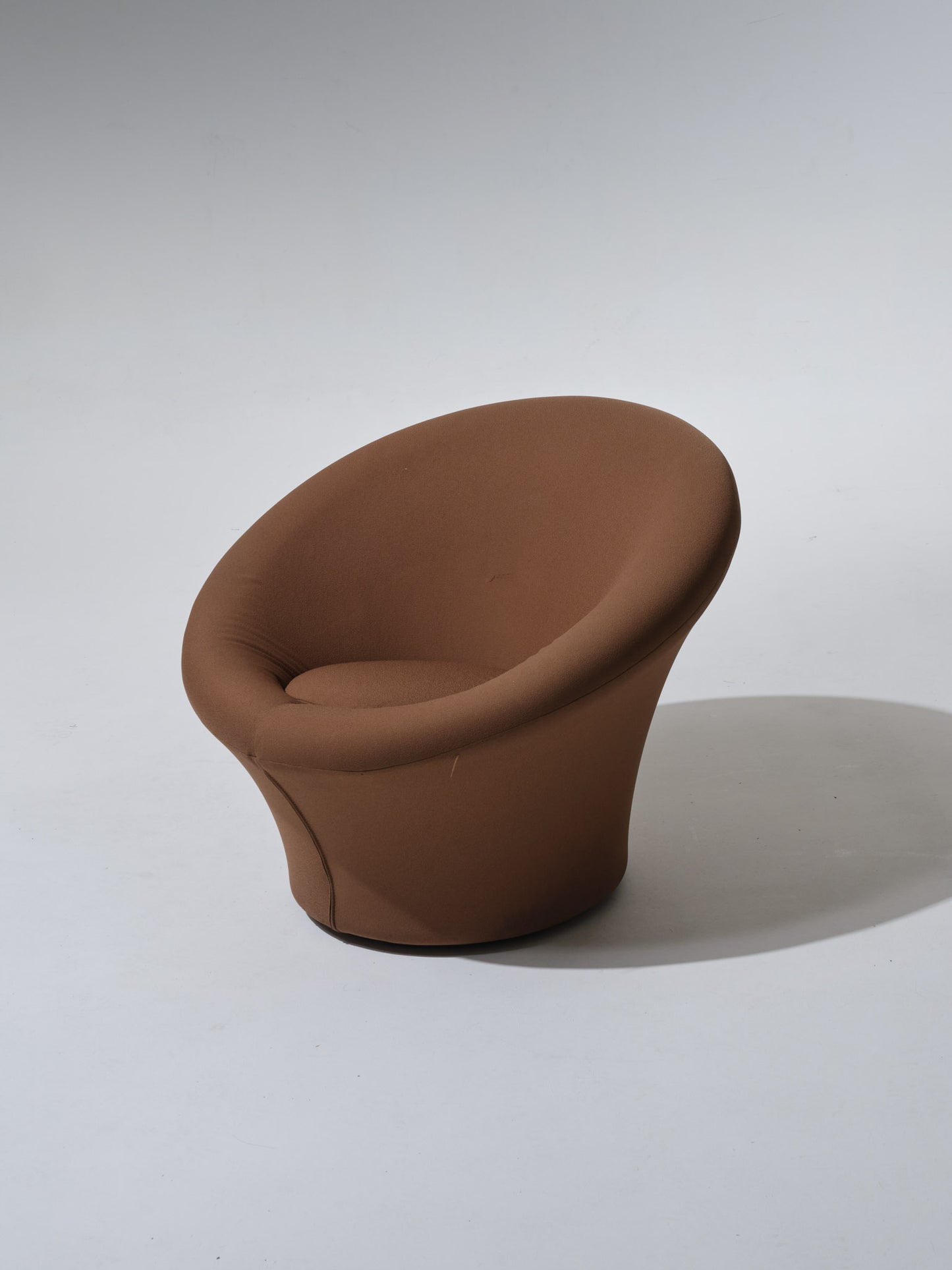 MUSHROOM BROWN ARMCHAIR, PIERRE PAULIN, 1970s.