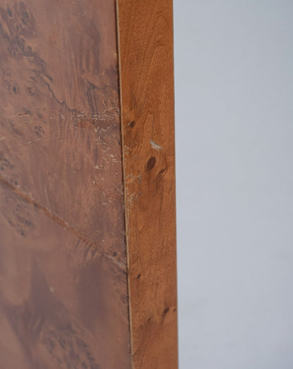Elm burl and glass desk, 1970s