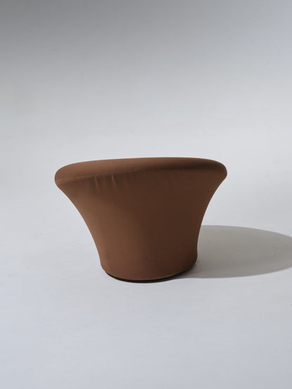 MUSHROOM BROWN ARMCHAIR, PIERRE PAULIN, 1970s.