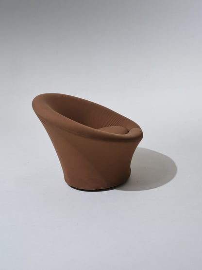 MUSHROOM BROWN ARMCHAIR, PIERRE PAULIN, 1970s.