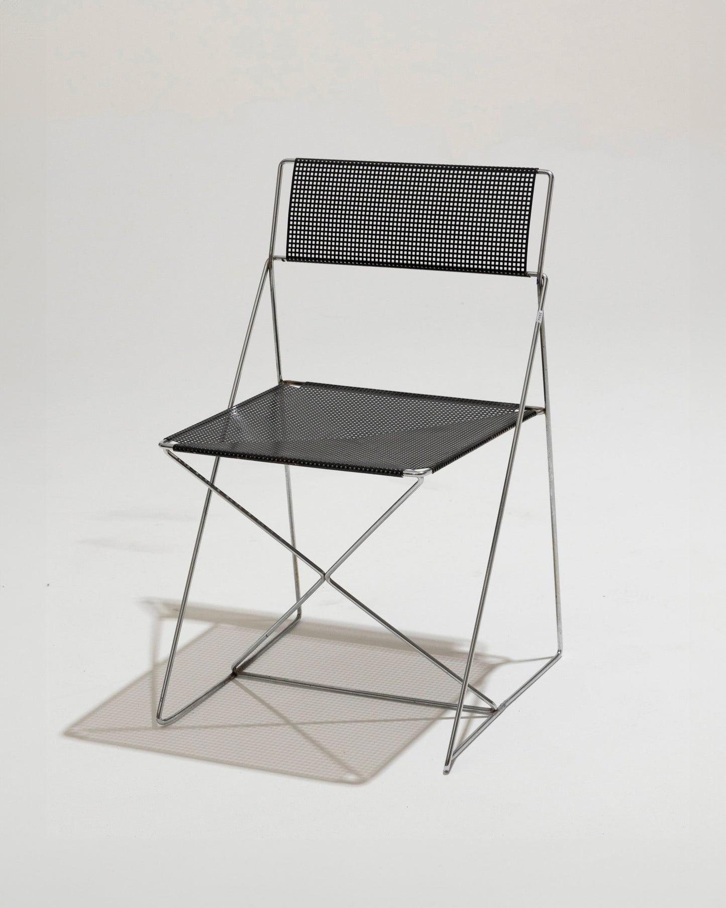 “X-LINES” METAL CHAIR, NIELS JORGEN HAUGESEN, 1970s 