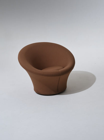 MUSHROOM BROWN ARMCHAIR, PIERRE PAULIN, 1970s.