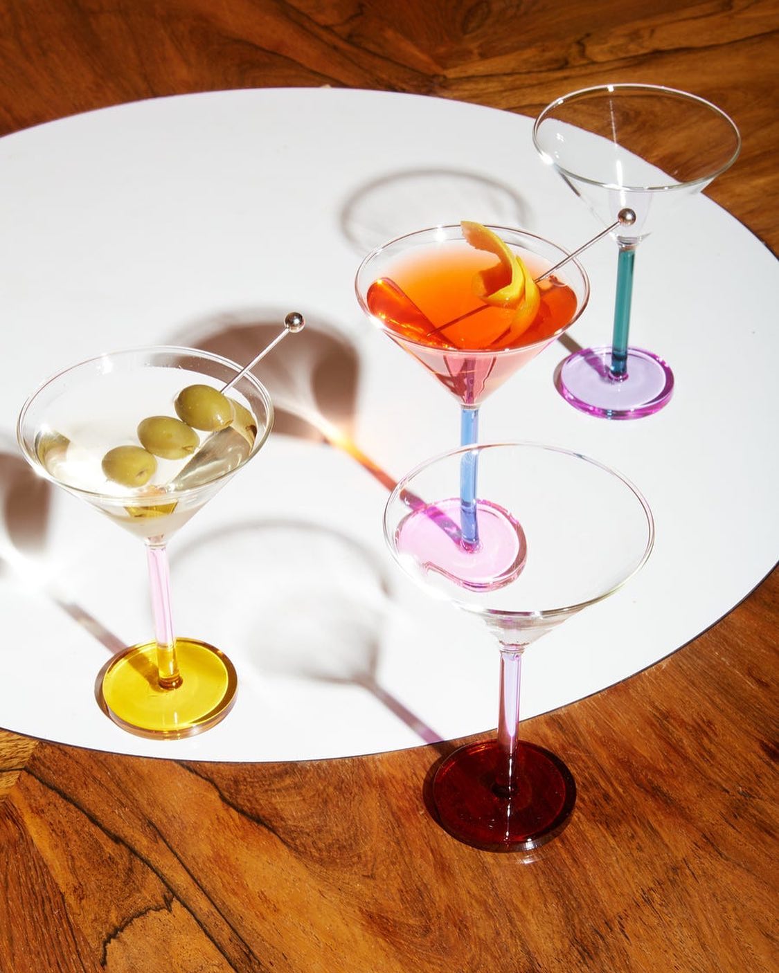 PAIR OF "PIANO" COCKTAIL GLASSES