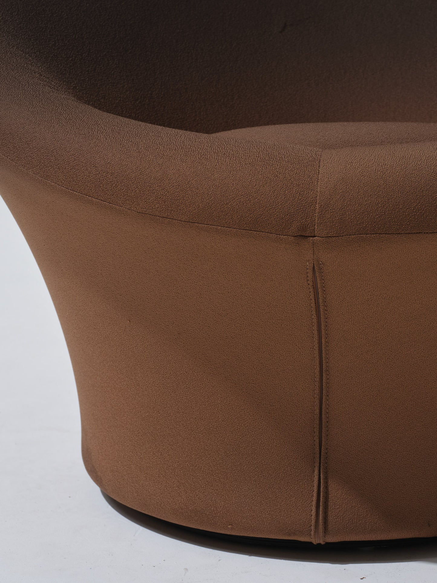 MUSHROOM BROWN ARMCHAIR, PIERRE PAULIN, 1970s.
