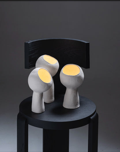 GLOBES TABLE LAMP IN STONEWARE