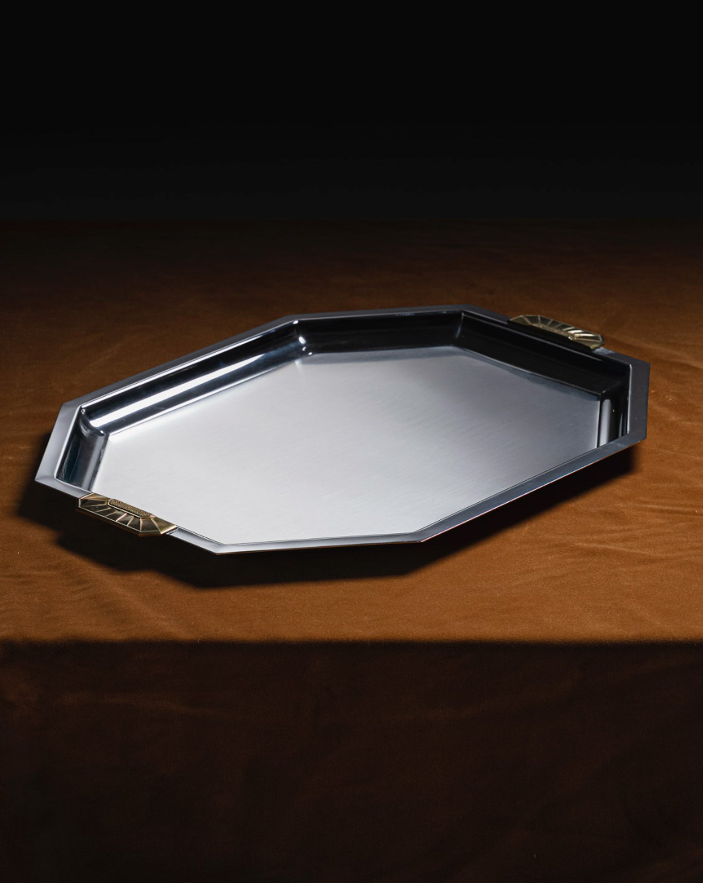 LARGE CHARLESTON TRAY, JEAN COUZON, 1970s