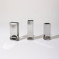 SMALL RECTANGULAR "PRESSURE" CHROME VASE