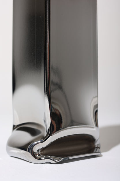 SQUARE VASE "PRESSURE" CHROME