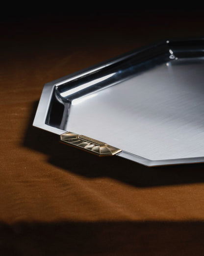 LARGE CHARLESTON TRAY, JEAN COUZON, 1970s