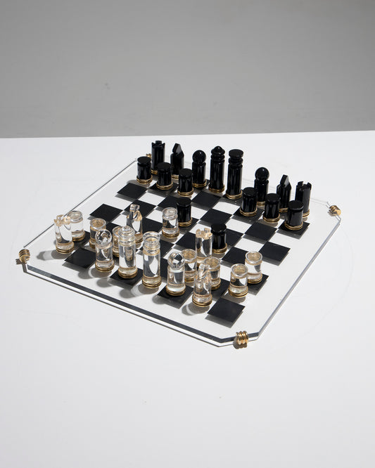 RESIN CHESS SET, 1970s