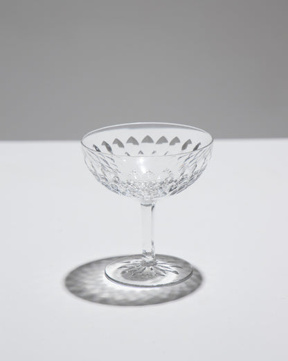 Set von 6 Crystal Champagnes Cups