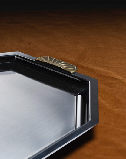 LARGE CHARLESTON TRAY, JEAN COUZON, 1970s