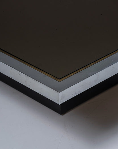 TABLE BASSE EN VERRE FUMÉ, 1970s