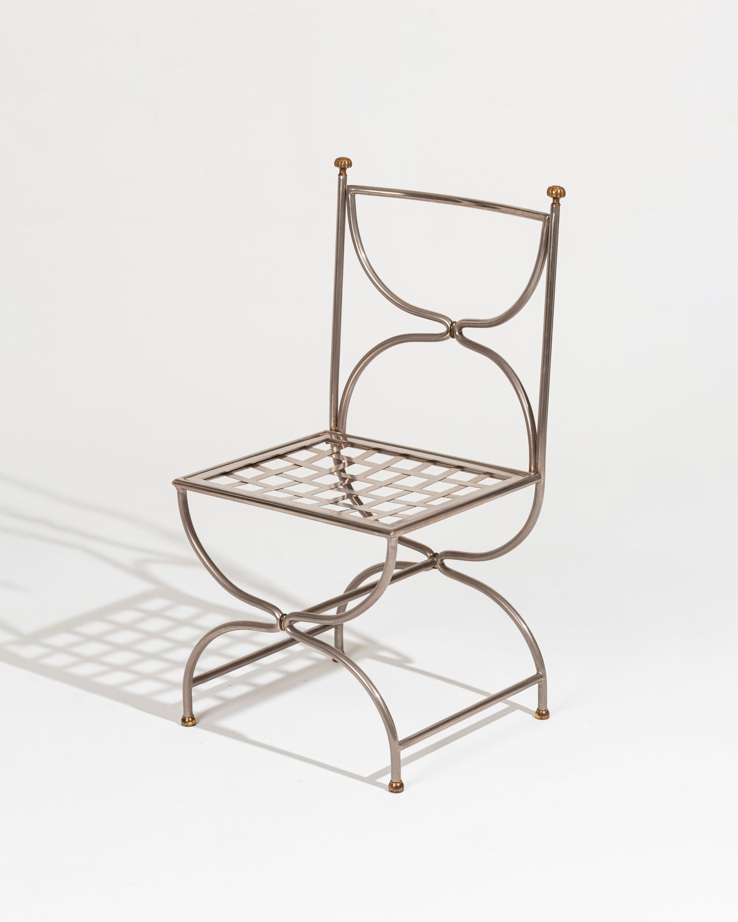 CHAISE EN FER FORGÉ, MAISON JANSEN, 1980s