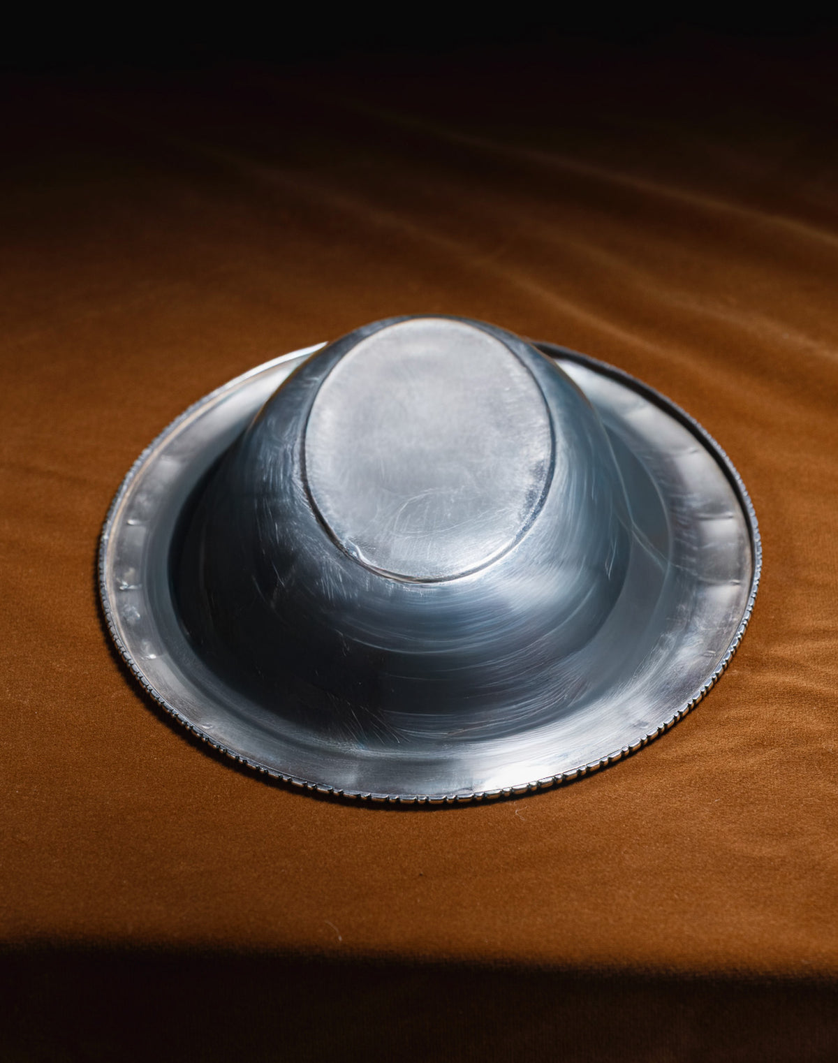OVAL METAL SERVING PLATTER, 1950s