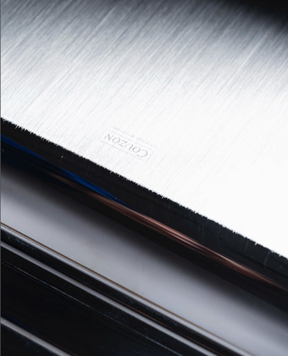 COUZON STEEL AND GOLD TRAY, 1970s