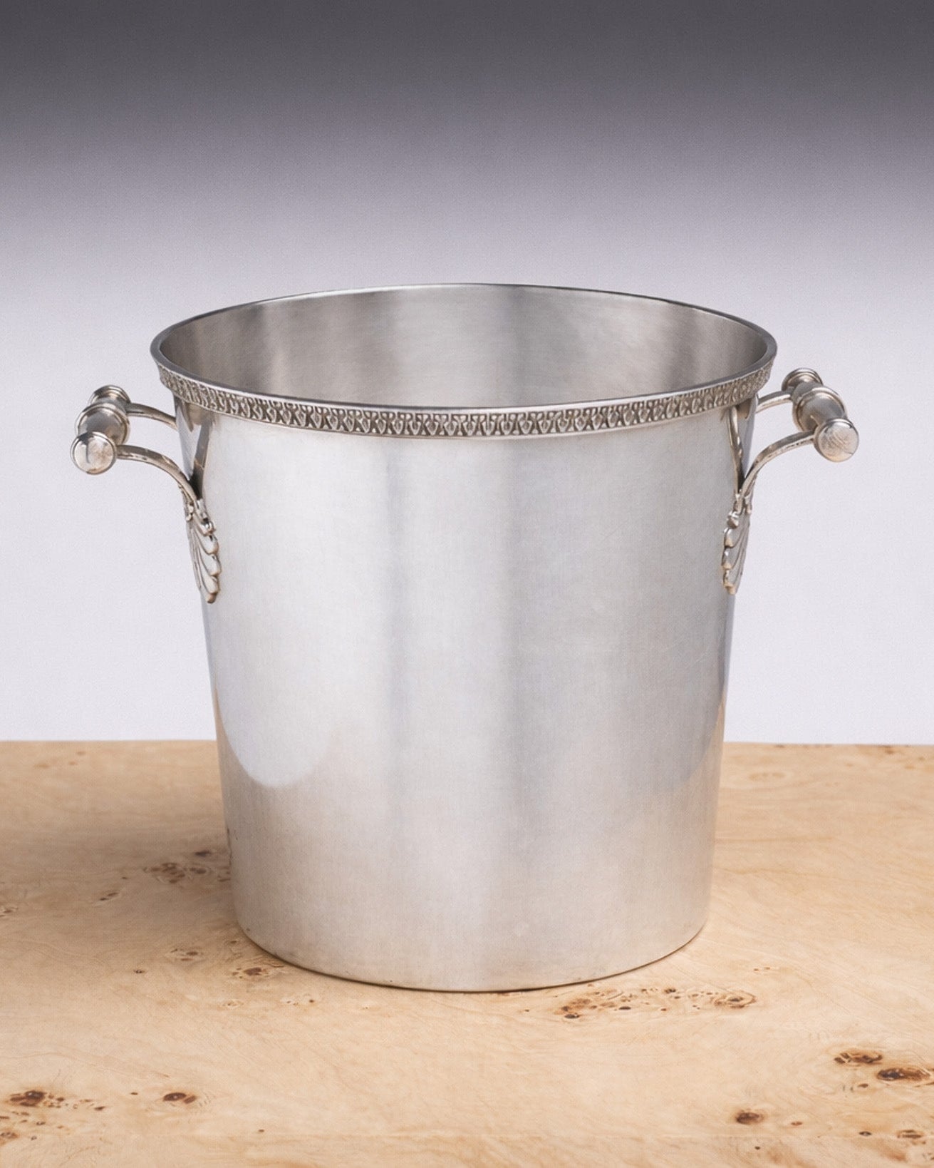 CHAMPAGNE BUCKET, SILVER-PLATED METAL, ROUX-MARQUIAND, 1940s