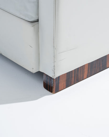 FAUTEUIL EN CUIR ART DÉCO, JACQUES ADNET, 1930s