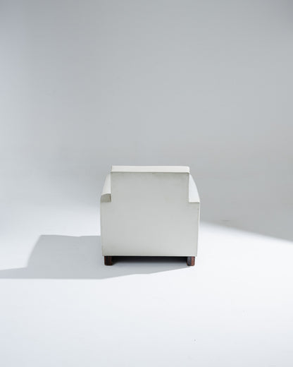 FAUTEUIL EN CUIR ART DÉCO, JACQUES ADNET, 1930s