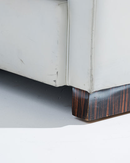 FAUTEUIL EN CUIR ART DÉCO, JACQUES ADNET, 1930s