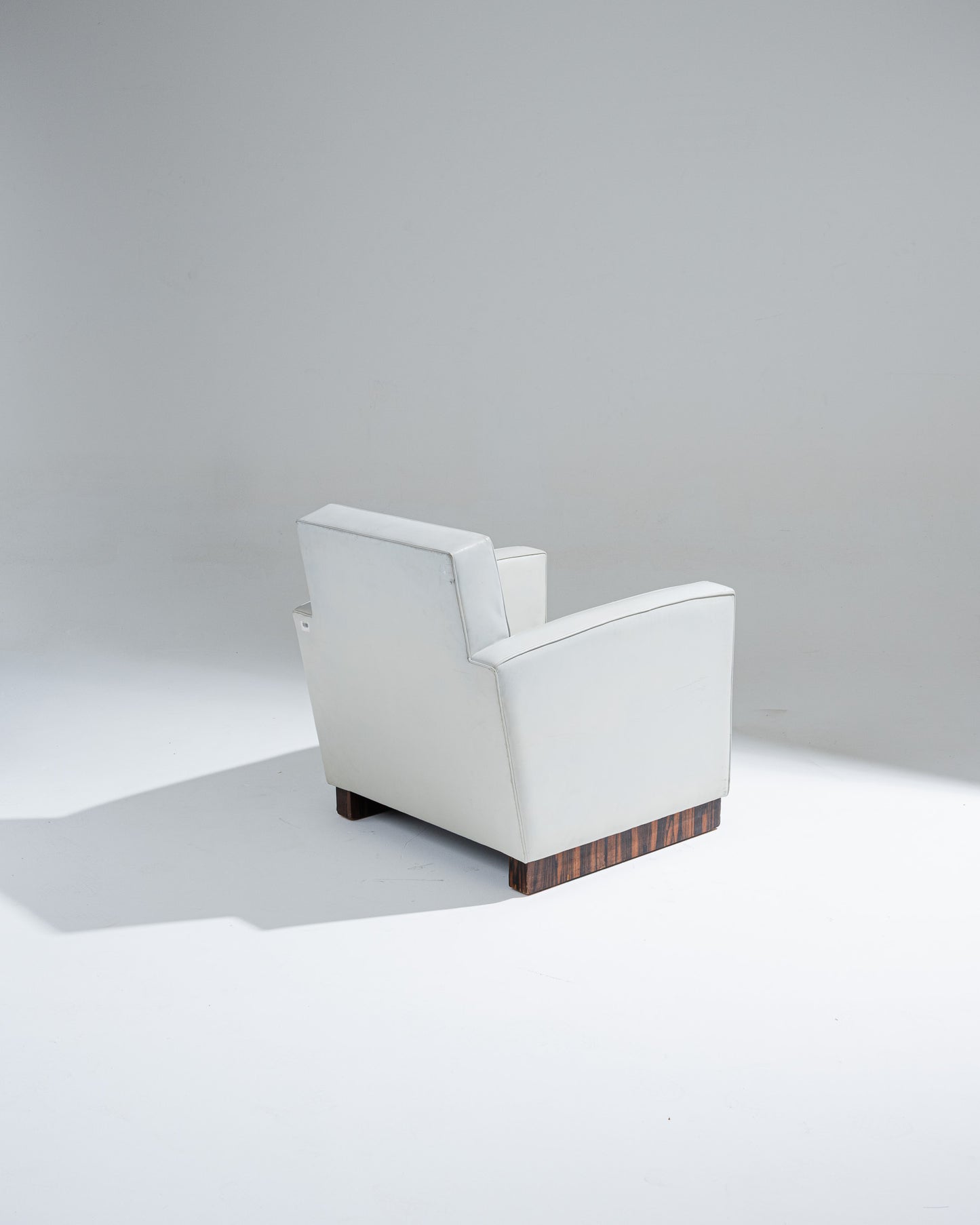 FAUTEUIL EN CUIR ART DÉCO, JACQUES ADNET, 1930s