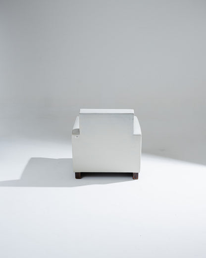 FAUTEUIL EN CUIR ART DÉCO, JACQUES ADNET, 1930s