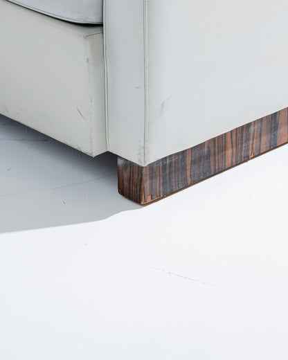 FAUTEUIL EN CUIR ART DÉCO, JACQUES ADNET, 1930s