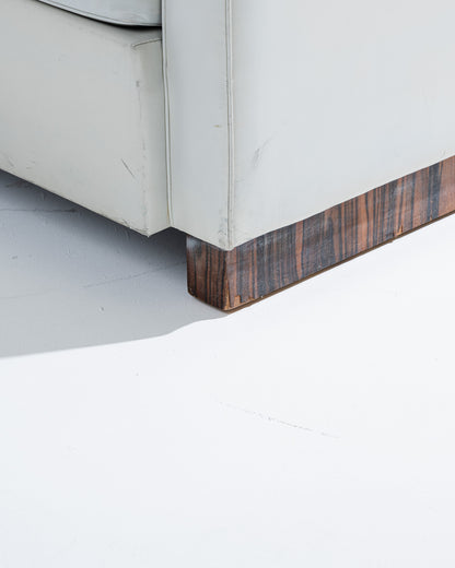 FAUTEUIL EN CUIR ART DÉCO, JACQUES ADNET, 1930s