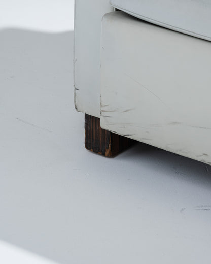 FAUTEUIL EN CUIR ART DÉCO, JACQUES ADNET, 1930s