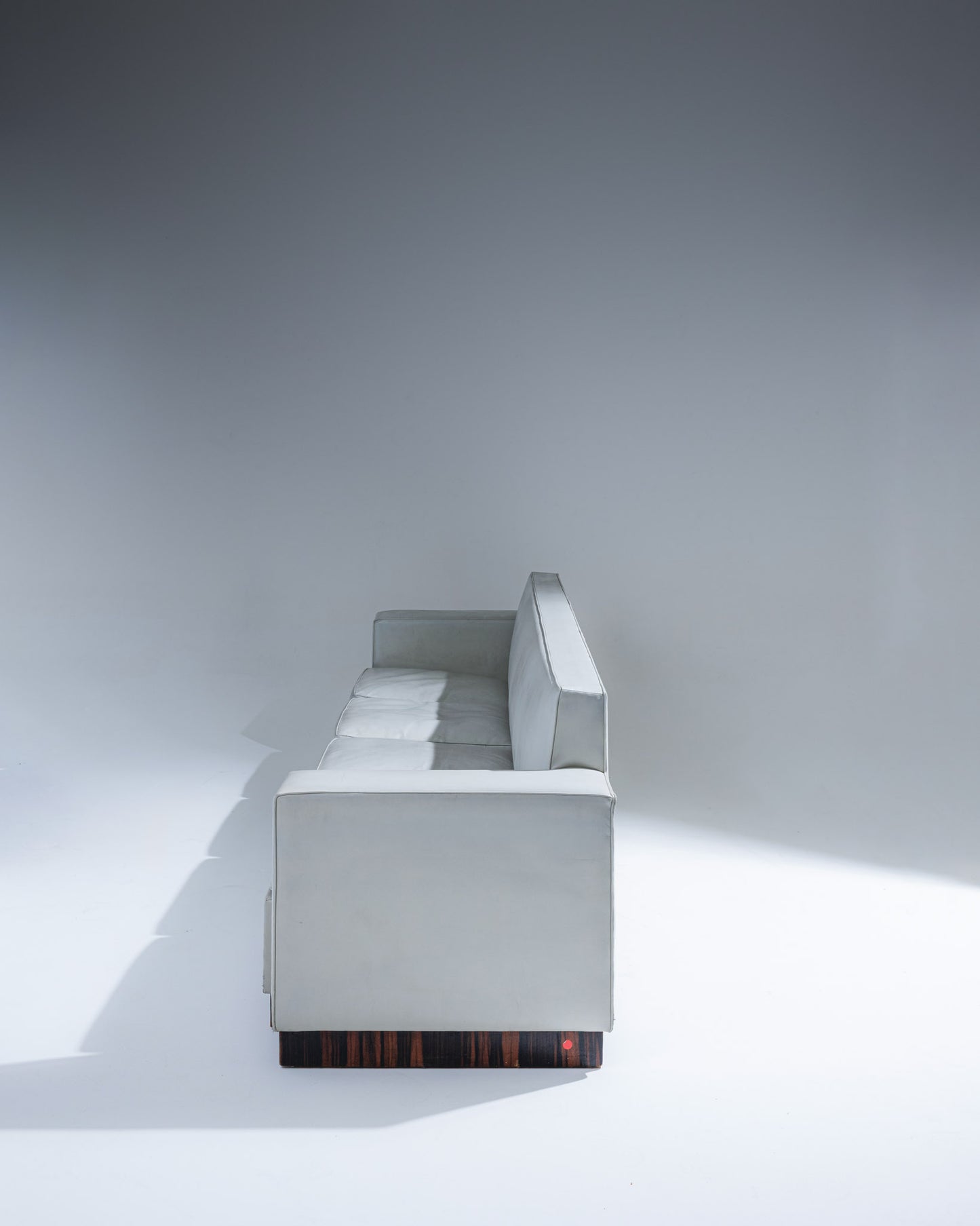 LEATHER SOFA, JACQUES ADNET, 1930s