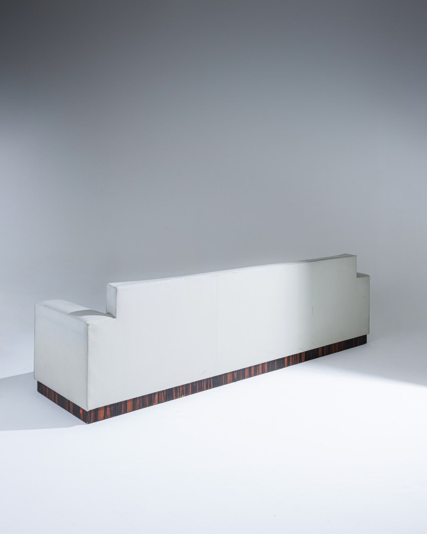 LEATHER SOFA, JACQUES ADNET, 1930s