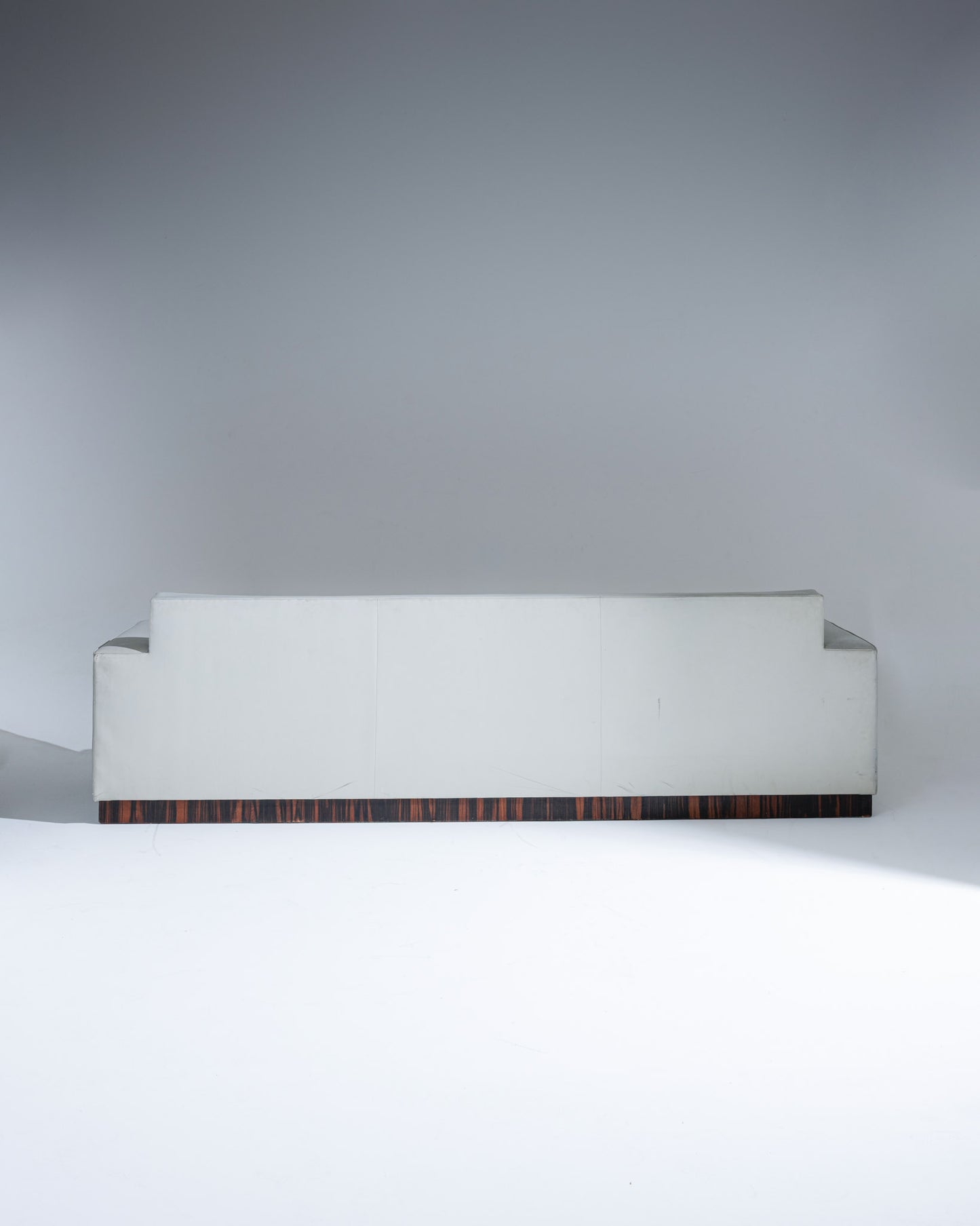 LEATHER SOFA, JACQUES ADNET, 1930s