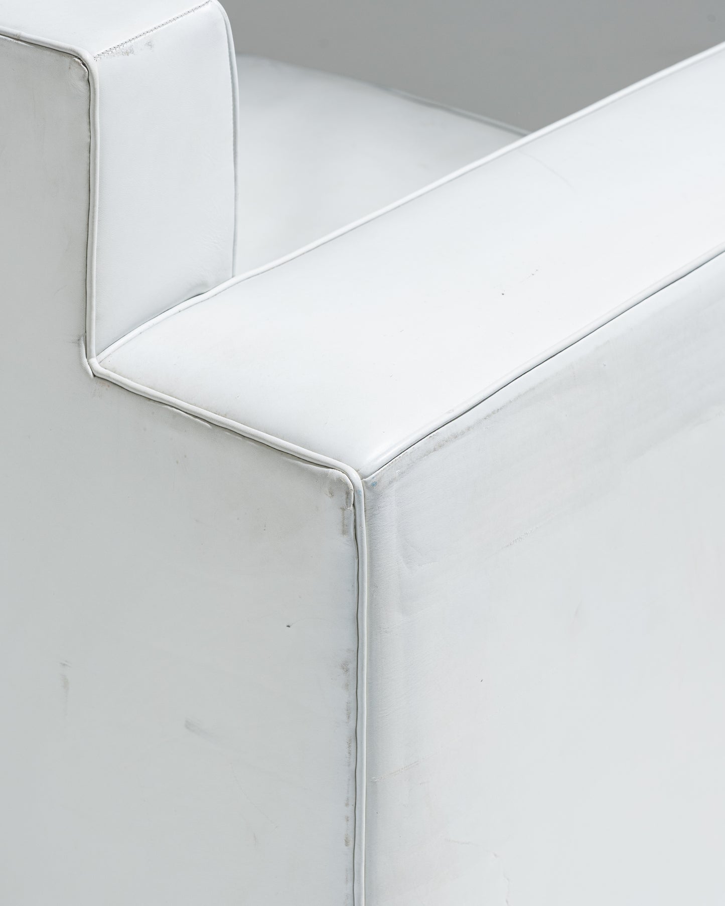 LEATHER SOFA, JACQUES ADNET, 1930s