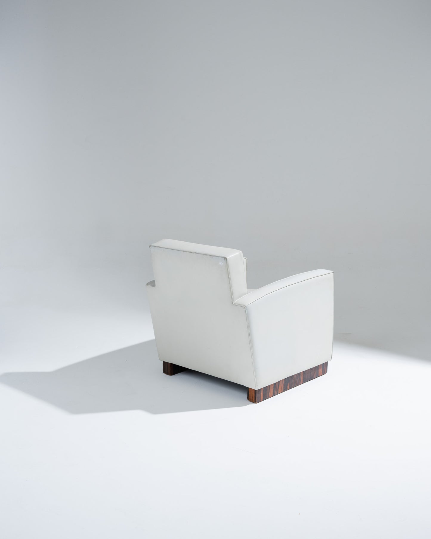 FAUTEUIL EN CUIR ART DÉCO, JACQUES ADNET, 1930s