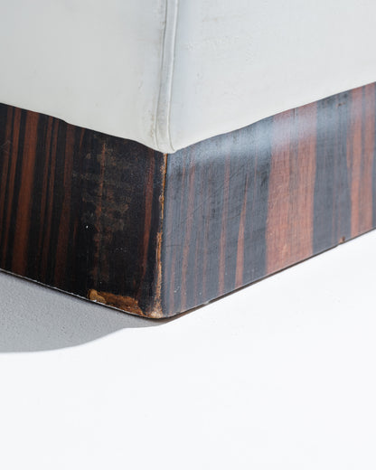 LEATHER SOFA, JACQUES ADNET, 1930s