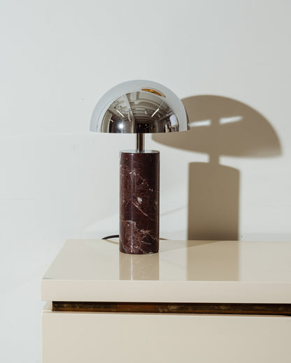 LAMPE DE TABLE ADEI EN MARBRE ET CHROME