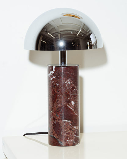 LAMPE DE TABLE ADEI EN MARBRE ET CHROME